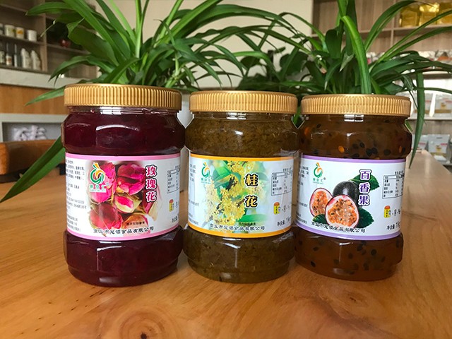 玫瑰花花茶、桂花花茶、百香果花茶